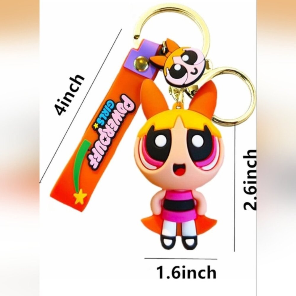 Powderpuff Girl Blossom Keychain Or Bag Charm (New) - Picture 2 of 4
